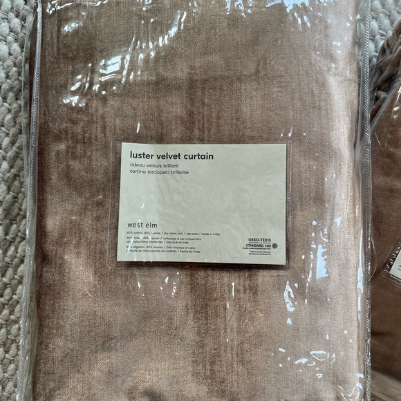 West Elm Luster Velvet Curtain - 96” Length - Picture 3 of 6